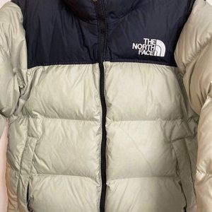 Black and sage color North Face Nuptse